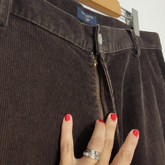 Dockers Men's Brown 100% Cotton Blend High Rise Straight Leg Pant Size W36 L32 - Picture 4 of 14